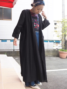 「カシュクール」｜「アイテム（サロペット/オーバーオール）」を使った、clever elephantさん（レディース・153cm）の春コーディネート