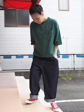 「Hands of creation（ハンズオブクリエイション）のアイテム」を使った、clever elephantさん（レディース・153cm）の春コーディネート
