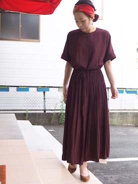 「夏秋ミックス」｜「アイテム（ワンピース）」を使った、clever elephantさん（レディース・153cm）の夏コーディネート