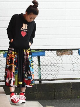 「BOHEMIANS（ボヘミアンズ）のアイテム（スカート）」を使った、clever elephantさん（レディース・153cm）の秋コーディネート