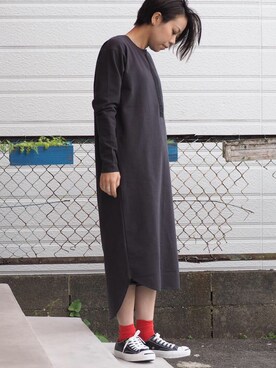 「ショート女子」｜「アイテム（ワンピース）」を使った、clever elephantさん（レディース・153cm）の秋コーディネート