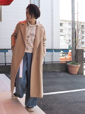 「Hands of creation（ハンズオブクリエイション）のアイテム（ジャケット/アウター）」を使った、clever elephantさん（レディース・153cm）の秋コーディネート