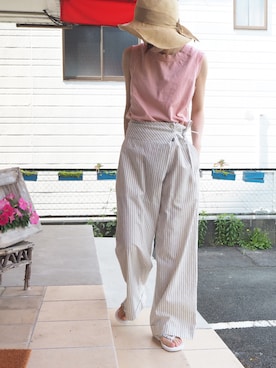 「巻きパンツ」｜clever elephantさん（レディース・153cm）の春コーディネート