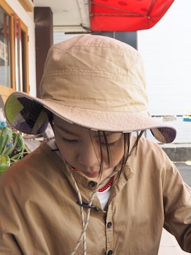 「アイテム（つなぎ/オールインワン、ベージュ系）」を使った、clever elephantさん（レディース・153cm）の春コーディネート