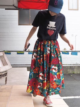 「ボヘミアンズ」｜「アイテム（Tシャツ/カットソー）」を使った、clever elephantさん（レディース・153cm）の春コーディネート