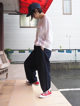 「prit（プリット）のアイテム（パンツ）」を使った、clever elephantさん（レディース・153cm）の夏コーディネート