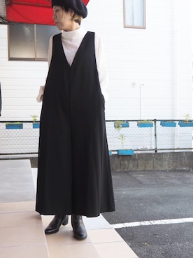「yuni（ユニ　）のアイテム（オールインワン・サロペット）」を使った、clever elephantさん（レディース・153cm）の秋コーディネート