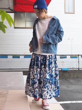 「OMNIGOD（オムニゴッド）のアイテム（ジャケット/アウター）」を使った、clever elephantさん（レディース・153cm）の冬コーディネート