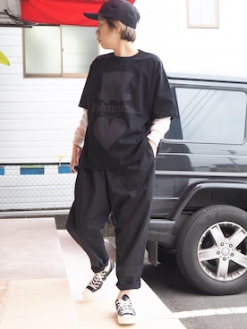 「prit（プリット）のアイテム（パンツ）」を使った、clever elephantさん（レディース・153cm）の冬コーディネート