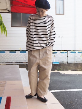 「note et silence （ノートエシロンス）のアイテム（トップス）」を使った、clever elephantさん（レディース・153cm）の春コーディネート