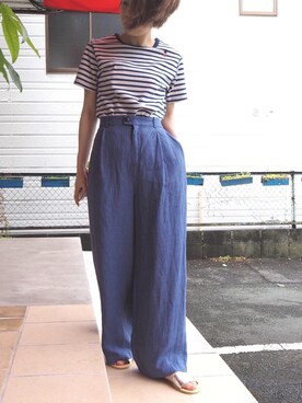 「ボヘミアンズ」｜「アイテム（Tシャツ/カットソー）」を使った、clever elephantさん（レディース・153cm）の夏コーディネート