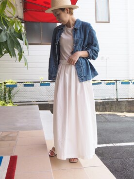 スペイン語 加速する カップル デニム ジャケット 白 スカート Mori Kobo Jp