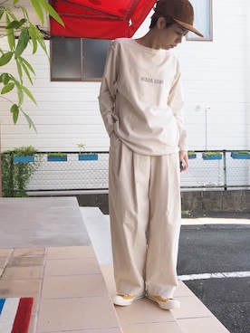 「コーデュロイキャップ」｜clever elephantさん（レディース・153cm）の秋コーディネート