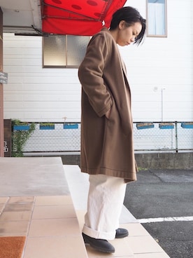 「note et silence （ノートエシロンス）のアイテム（その他アウター）」を使った、clever elephantさん（レディース・153cm）の冬コーディネート