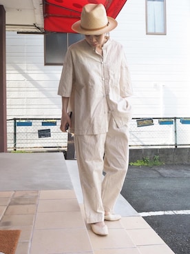 「prit（プリット）のアイテム（パンツ）」を使った、clever elephantさん（レディース・153cm）の春コーディネート
