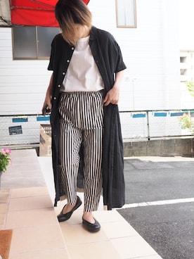 「prit（プリット）のアイテム（パンツ）」を使った、clever elephantさん（レディース・153cm）の春コーディネート