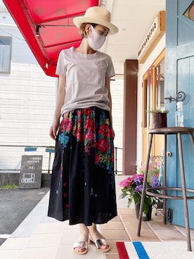 「ボヘミアンズ」｜「アイテム（Tシャツ/カットソー）」を使った、clever elephantさん（レディース・153cm）の春コーディネート