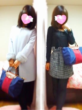 「UNRELISH」｜「アイテム（その他アウター）」を使った、rinnonさん（レディース・160cm）の冬コーディネート