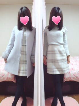 「UNRELISH」｜「アイテム（その他アウター）」を使った、rinnonさん（レディース・160cm）の冬コーディネート