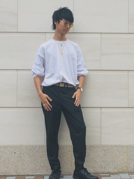 「YSL（ワイエスエル）のアイテム（アクセサリー）」を使った、ゆうごさん（メンズ・175cm）の夏コーディネート