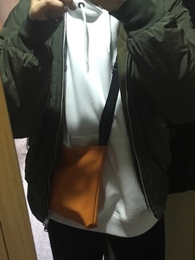 「NANO universe（ナノユニバース）のVINTAGEジョグデニム（デニムパンツ）」を使った、やなさん（メンズ・163cm）の冬コーディネート