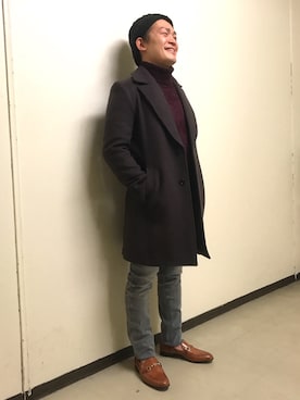 「HIGH STREET（ハイストリート）のアイテム（その他アウター）」を使った、ippeiさん（メンズ・162cm）の冬コーディネート