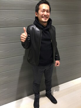 「プルオーバーパーカー」｜「アイテム（ブーツ）」を使った、ippeiさん（メンズ・162cm）の冬コーディネート
