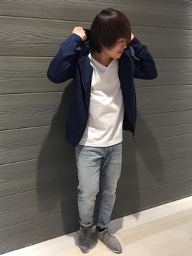 「アイテム（ドレスシューズ、グレー系）」を使った、ippeiさん（メンズ・162cm）の冬コーディネート