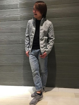 「アイテム（ドレスシューズ、グレー系）」を使った、ippeiさん（メンズ・162cm）の春コーディネート