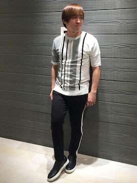 「アイテム（スリッポン）」を使った、ippeiさん（メンズ・162cm）の春コーディネート