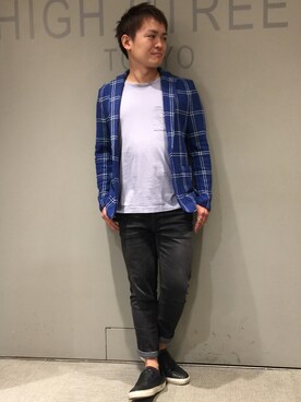 「アイテム（スリッポン）」を使った、ippeiさん（メンズ・162cm）の秋コーディネート