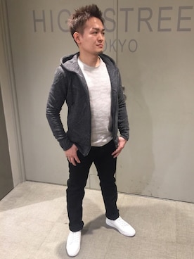 「HIGH STREET（ハイストリート）のアイテム」を使った、ippeiさん（メンズ・162cm）の春コーディネート
