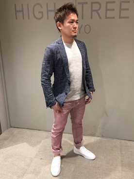 「HIGH STREET（ハイストリート）のアイテム」を使った、ippeiさん（メンズ・162cm）の春コーディネート