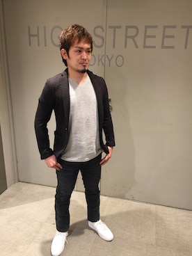 「HIGH STREET（ハイストリート）のアイテム」を使った、ippeiさん（メンズ・162cm）の秋コーディネート
