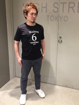 「HIGH STREET（ハイストリート）のアイテム」を使った、ippeiさん（メンズ・162cm）の春コーディネート