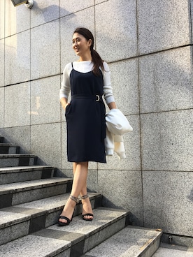 「PINKY&DIANNE（ピンキーアンドダイアン）のアイテム（ワンピース）」を使った、PINKY&DIANNEさん（レディース・163cm）の冬コーディネート