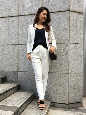 「アイテム（キャミソール、ブルー系）」を使った、PINKY&DIANNEさん（レディース・163cm）の冬コーディネート