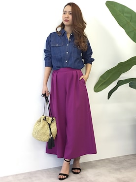 「スカーチョ」｜PINKY&DIANNEさん（レディース・164cm）の春コーディネート