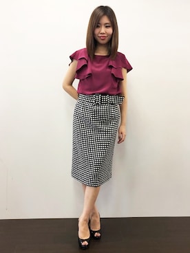 「アイテム（シャツ/ブラウス、ピンク系）」を使った、PINKY&DIANNEさん（レディース・160cm）の夏コーディネート