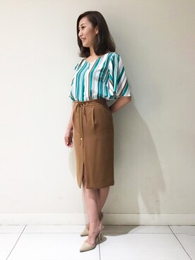 「PINKY&DIANNE（ピンキーアンドダイアン）のアイテム（スカート）」を使った、PINKY&DIANNEさん（レディース・165cm）の夏コーディネート