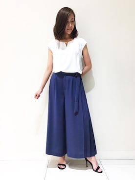 「PINKY&DIANNE（ピンキーアンドダイアン）のアイテム（Tシャツ/カットソー）」を使った、PINKY&DIANNEさん（レディース・165cm）の夏コーディネート