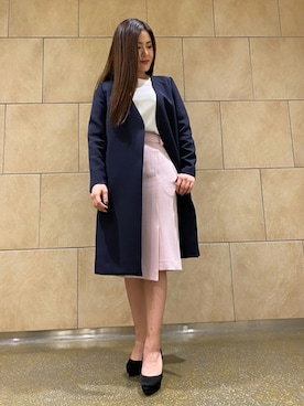 「オフィススタイル」｜「アイテム（ブルゾン）」を使った、PINKY&DIANNEさん（レディース・165cm）の冬コーディネート