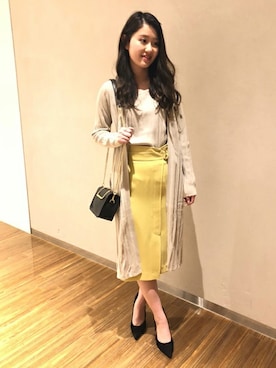 「ラップスカート」｜PINKY&DIANNEさん（レディース・159cm）の冬コーディネート