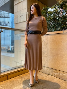 「ニットアップ」｜PINKY&DIANNEさん（レディース・165cm）の春コーディネート