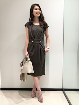 「アイテム（ワンピース/ドレス、グリーン系）」を使った、PINKY&DIANNEさん（レディース・159cm）の夏コーディネート