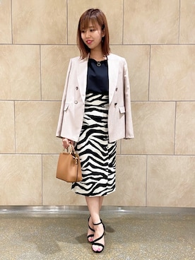 「PINKY&DIANNE（ピンキーアンドダイアン）のアイテム（Tシャツ/カットソー）」を使った、PINKY&DIANNEさん（レディース・160cm）の夏コーディネート