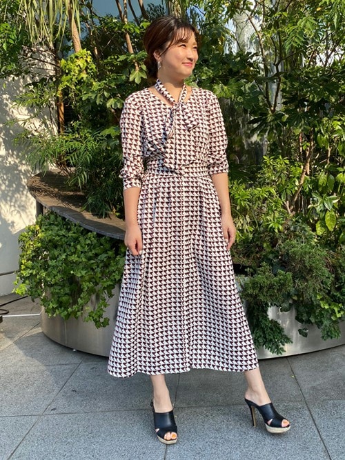 有名なブランド ピンキー ダイアン ウォッシャブル レトロジオメトリックロングワンピース アンド ワンピース Oyostate Gov Ng