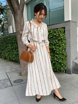 「PINKY&DIANNE（ピンキーアンドダイアン）のアイテム（ワンピース）」を使った、PINKY&DIANNEさん（レディース・158cm）の秋コーディネート