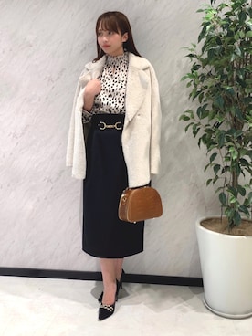 「オフィススタイル」｜「アイテム（ブルゾン）」を使った、PINKY&DIANNEさん（レディース・156cm）の秋コーディネート