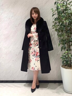 「二次会」｜「アイテム（その他アウター）」を使った、PINKY&DIANNEさん（レディース・156cm）の秋コーディネート